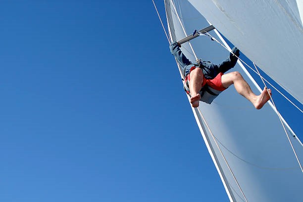 emergency on the sailboat... get up to the top and do some repairations.