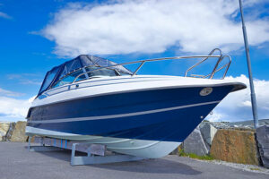 boat on repair in dry dock